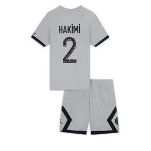 Paris Saint-Germain Achraf Hakimi #2 babykläder Bortatröja barn 2022-23 Korta ärmar (+ Korta byxor)